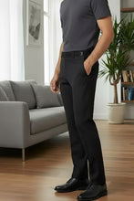 Pantalón de Traje "Ethan" Negro – Mezcla de Viscosa de Lujo