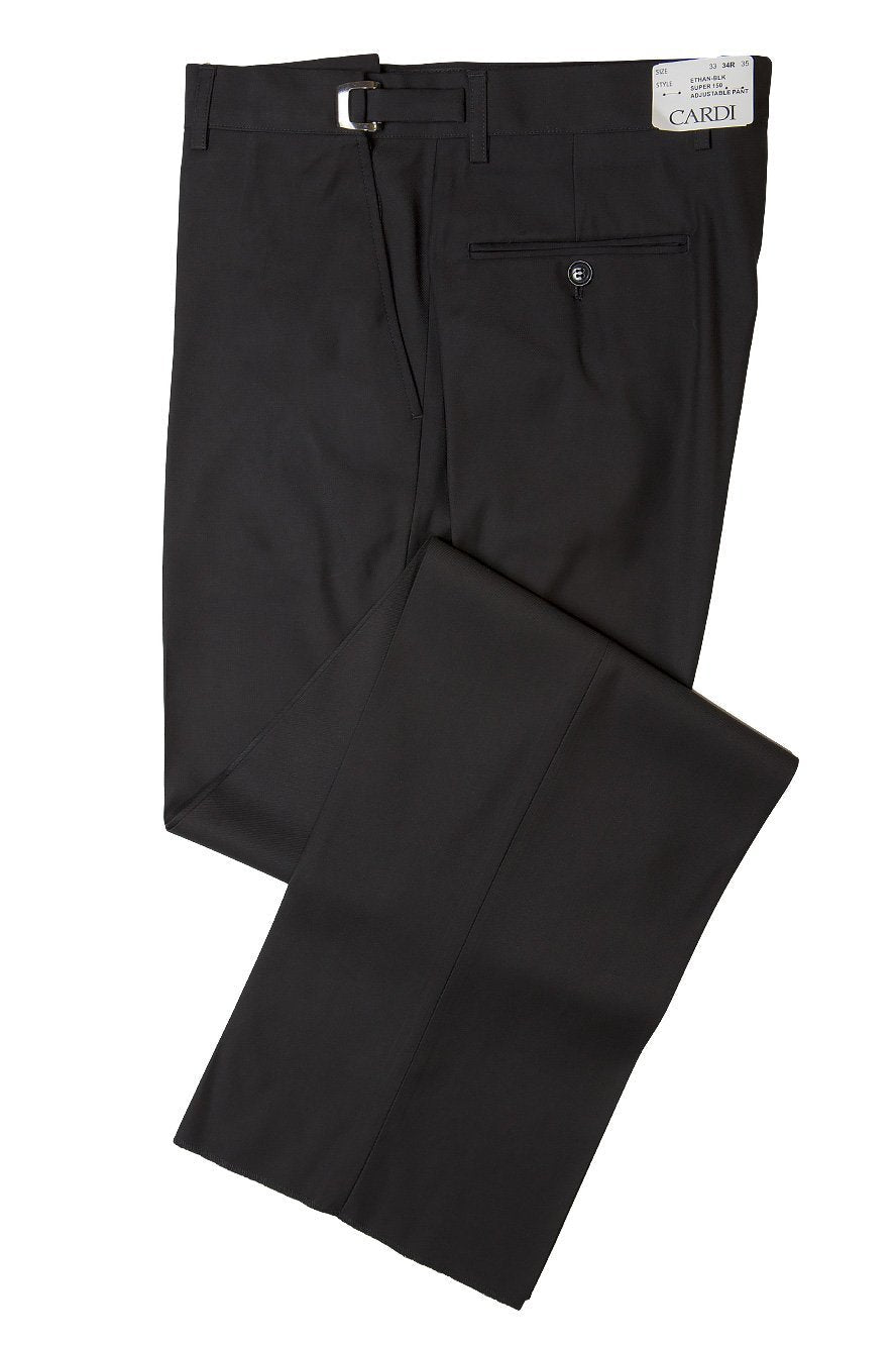 Pantalón de Traje "Ethan" Negro – Mezcla de Viscosa de Lujo