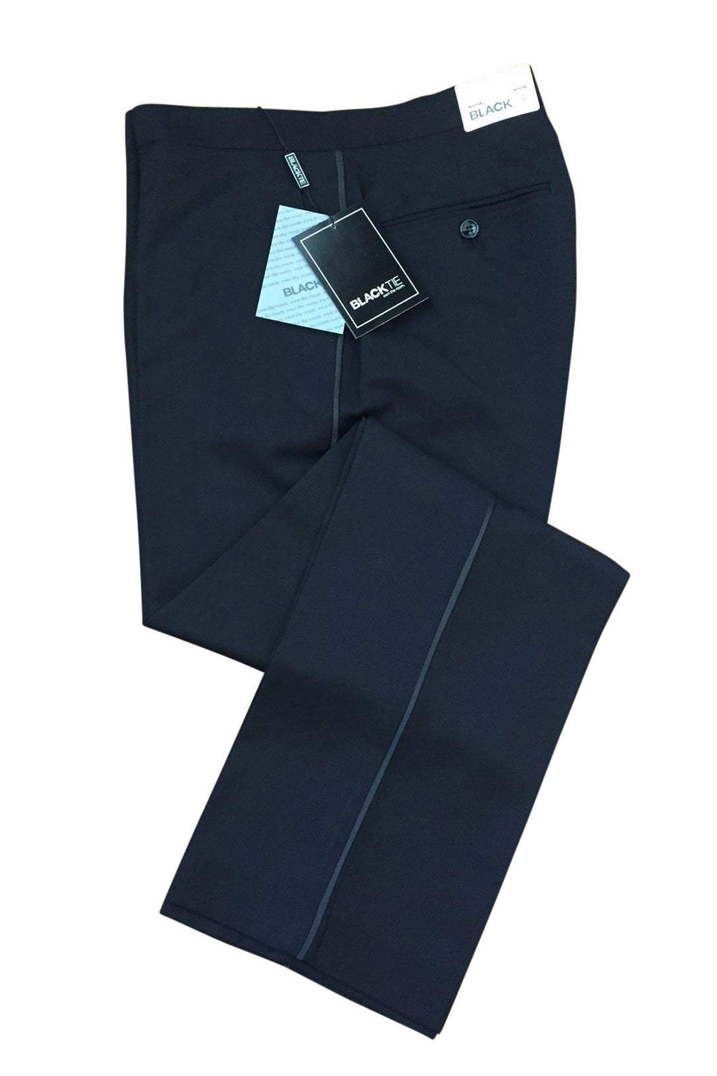 Pantalón de Esmoquin Negro "Logan" de Mescla de lana de lujo